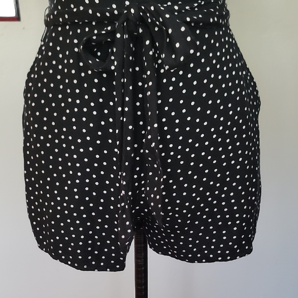 Abercrombie & Fitch Black and White Polka Dot Romper - Picture 6 of 13